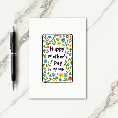 To Wife Happy Day Bloom Card
