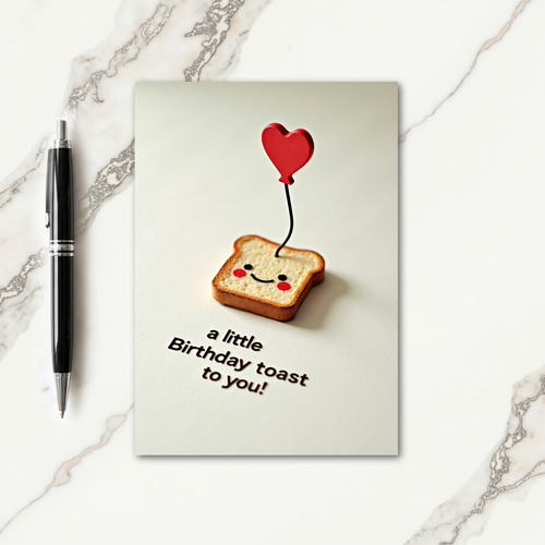 Toast Birthday Balloon Card