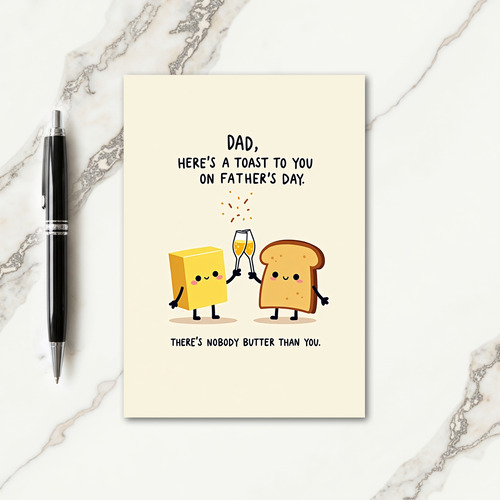 Toast To Best Dad Fathers Day Card