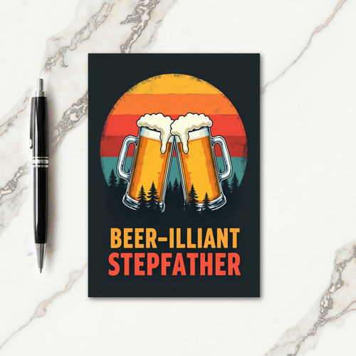 Toast To Father Illustration Card