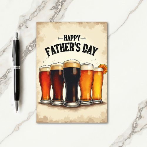 Toasting Fathers Day Brew Card