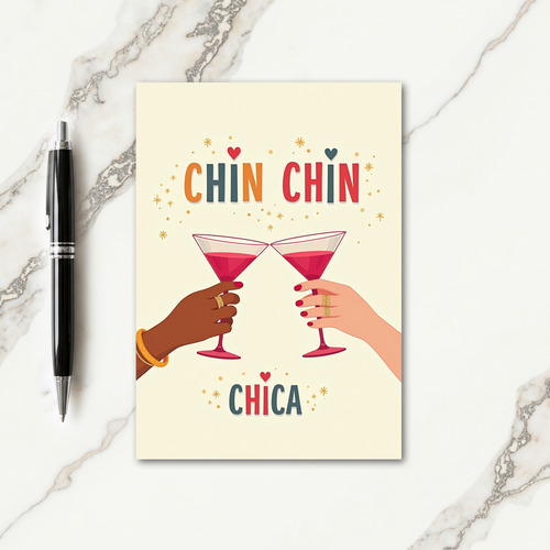 Toasting Hands Birthday Card