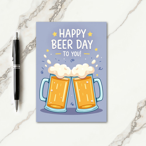 Toasting Steins Birthday Card