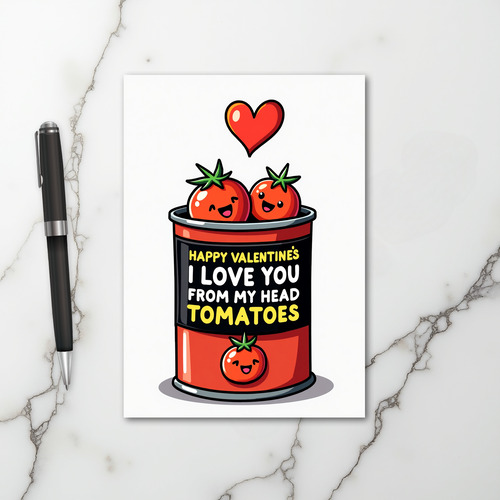 Tomato Love Valentine Pun Card
