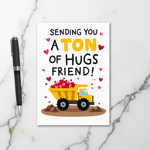 Ton Of Hugs For A Friend Card