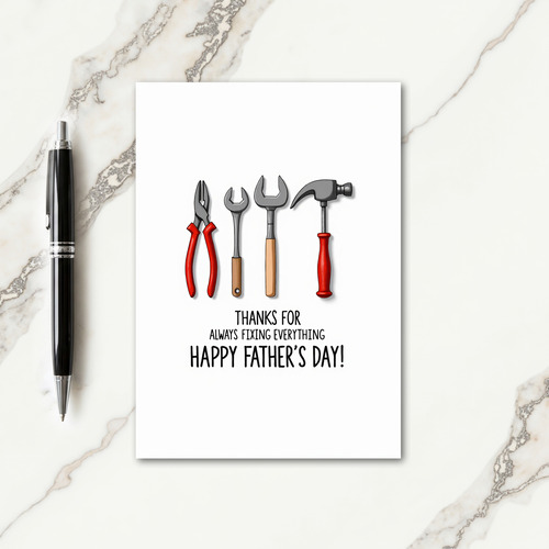 Tools Fathers Day Art Card