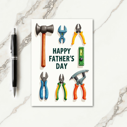 Tools Happy Fathers Day Card