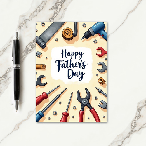 Tools Illustration Fathers Day Card