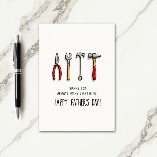 Tools Thanks Fathers Day Card