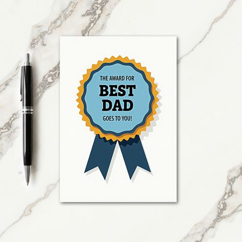 Top Dad Rosette Graphic Card