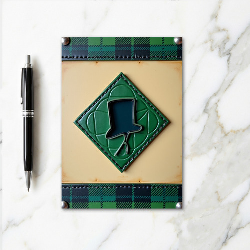 Top Hat Tartan Emblem Card