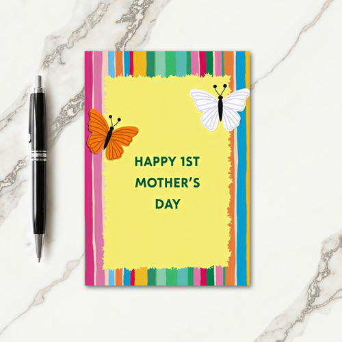 Torn Paper Happy First Mothers Day Card