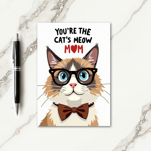 Tortoiseshell Cat Mom Card
