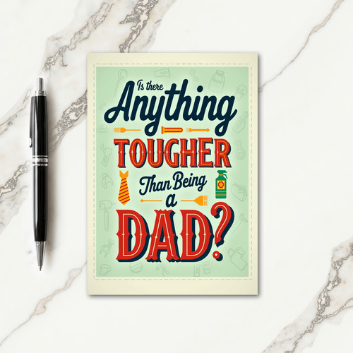 Tougher Dad Retro Art Card