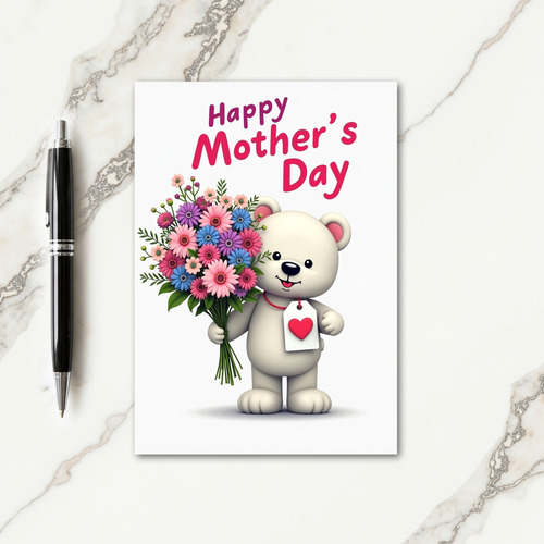 Toy Friend Mothers Day Bouquet Card
