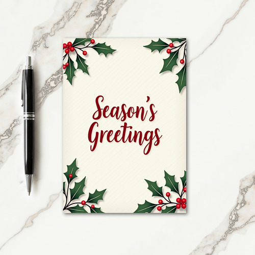 Traditional Foliage Christmas Card