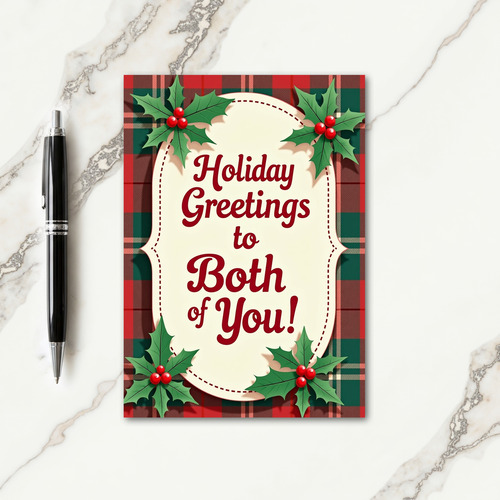 Traditional Plaid Christmas Card
