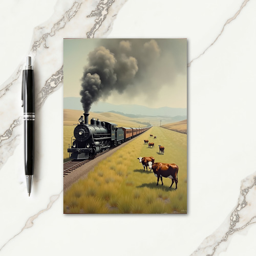 Train Pastoral Fathers Day Card