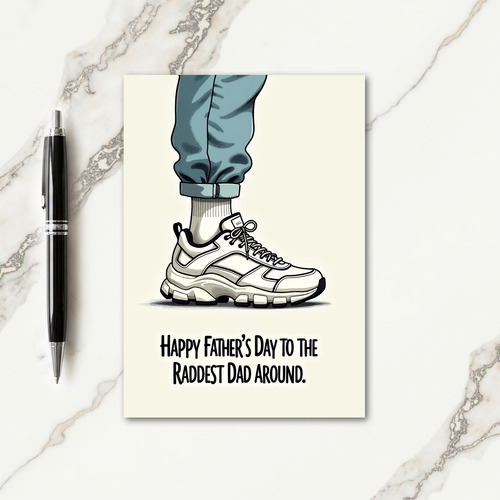 Trainer Style Fathers Day Card