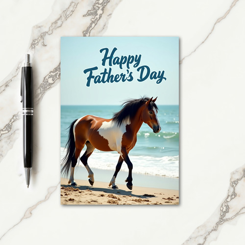 Tranquil Beach Fathers Day Card