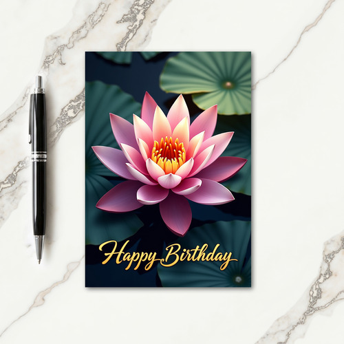 Tranquil Bloom Birthday Card