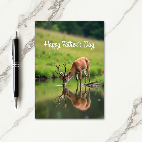 Tranquil Deer Fathers Day Card