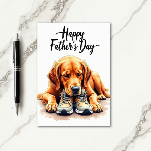 Tranquil Dog Fathers Day Art Card