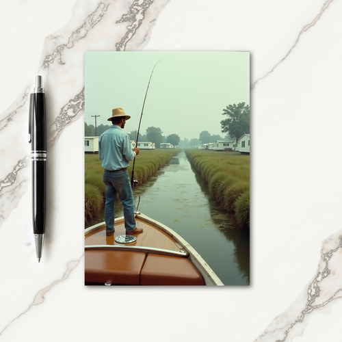 Tranquil Fathers Day Boat Card