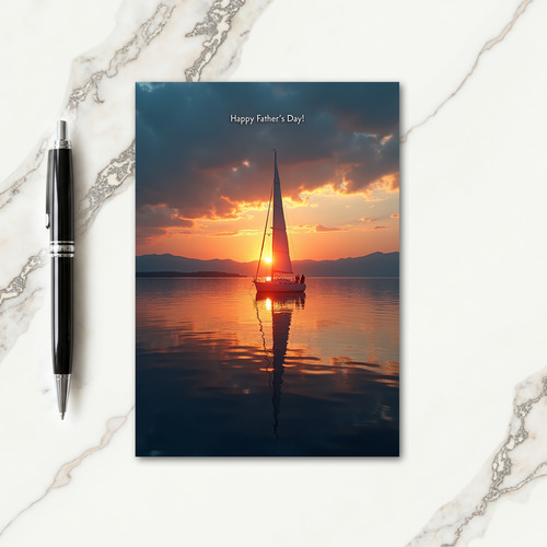 Tranquil Fathers Day Seascape Card