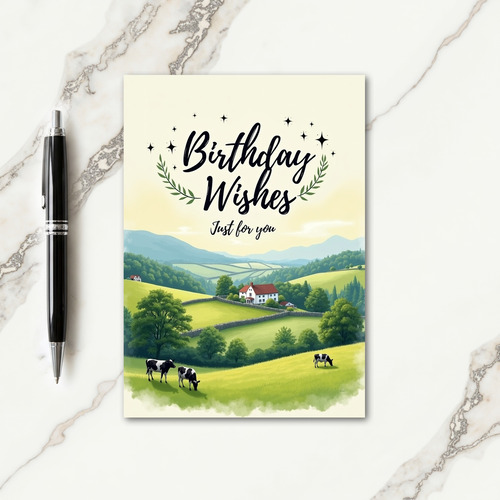 Tranquil Hills Birthday Card