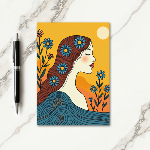 Tranquil Mothers Day Woman Card