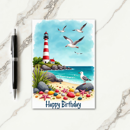 Tranquil Ocean Birthday Card