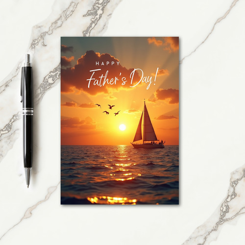 Tranquil Sea Fathers Day Card