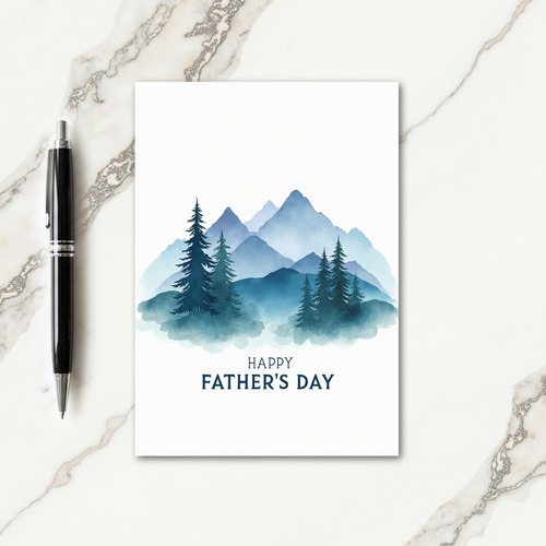 Tranquil Teal Fathers Day Card