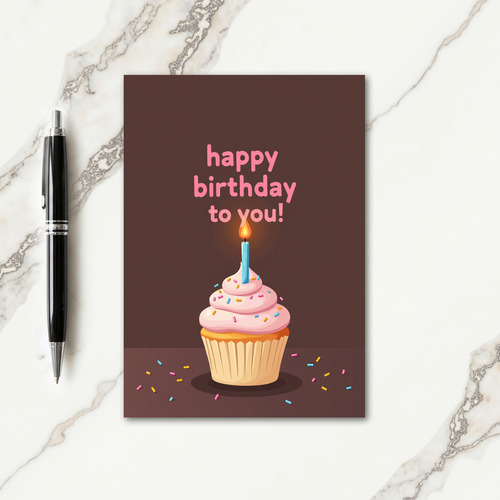 Treat Birthday Pink Frosting Card