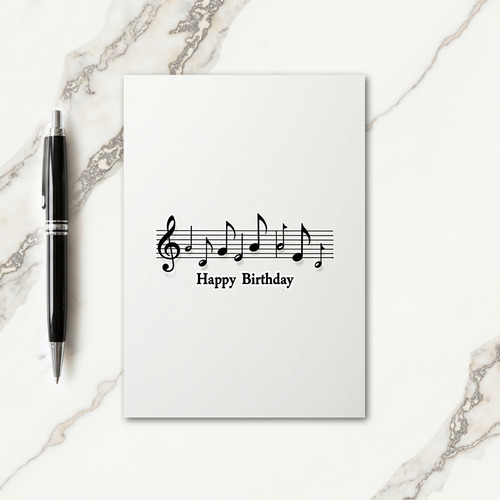 Treble Clef Birthday Card