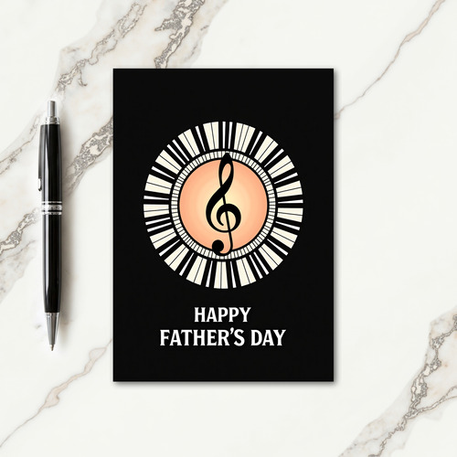 Treble Clef Fathers Day Card