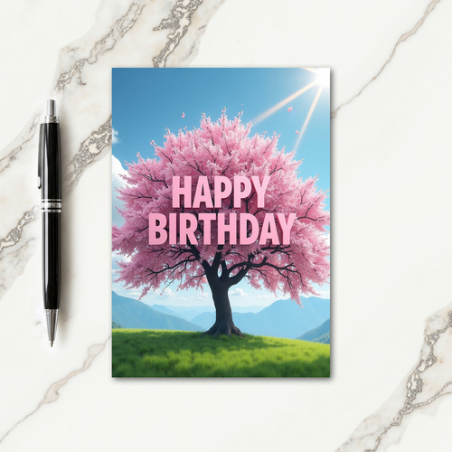 Tree Bloom Birthday Card