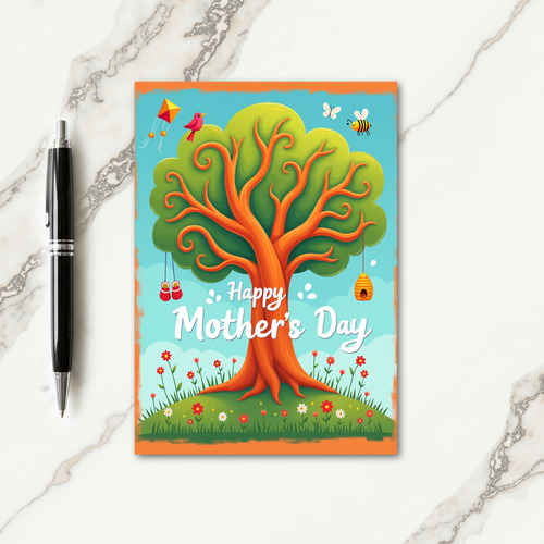 Tree Illustration Mothers Day Card