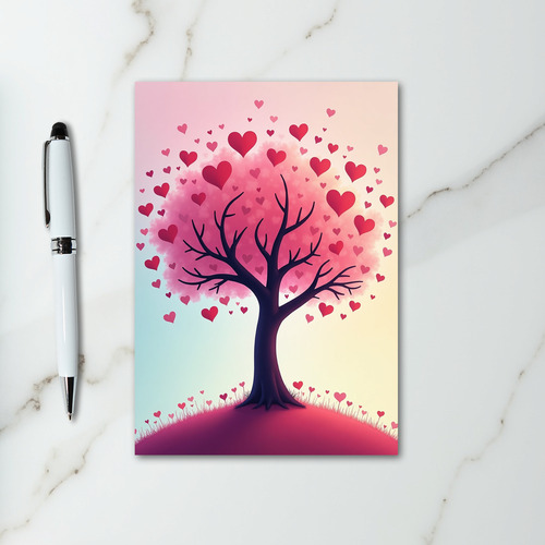 Tree Of Hearts Love Card