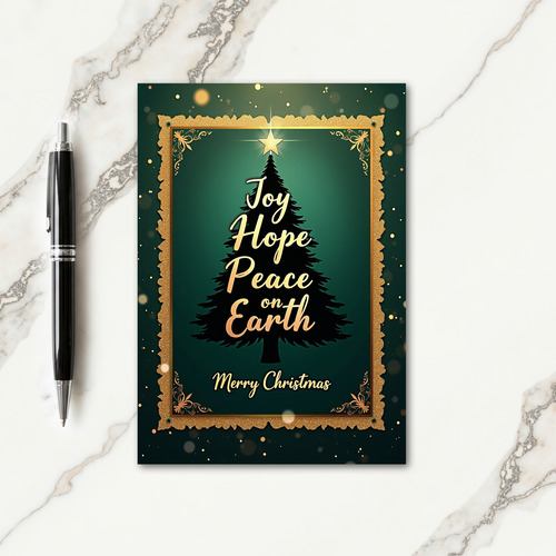 Tree Silhouette Christmas Card