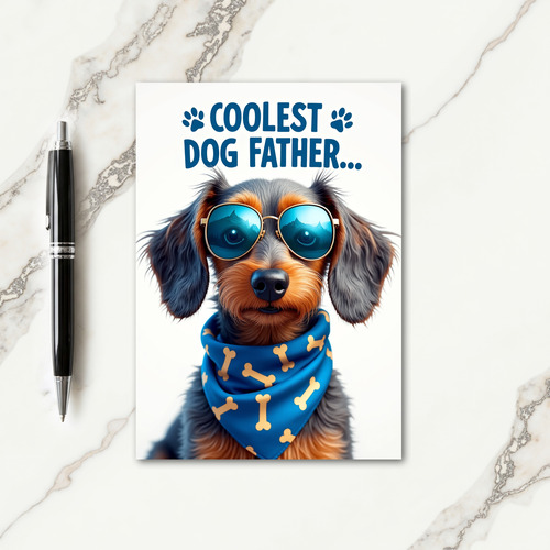 Trendy Dog Fathers Day Card