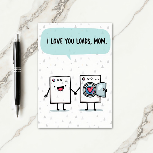 Triangle Pattern Love Mom Card