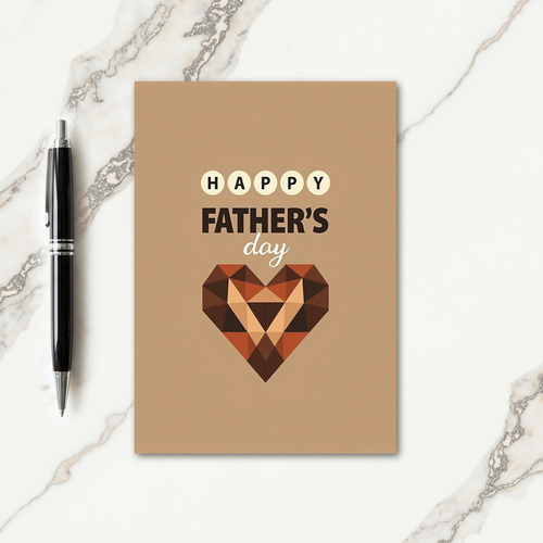 Triangulated Heart Fathers Day Card