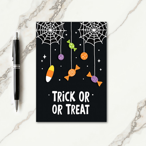 Trick Or Treat Candy Card