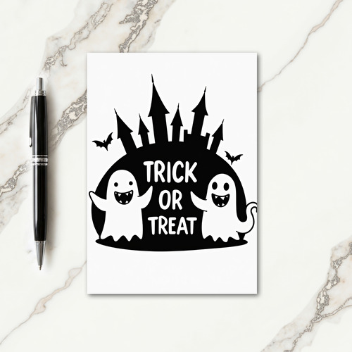Trick Or Treat Castle Card