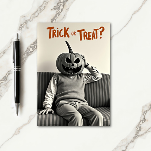Trick Or Treat Question Card