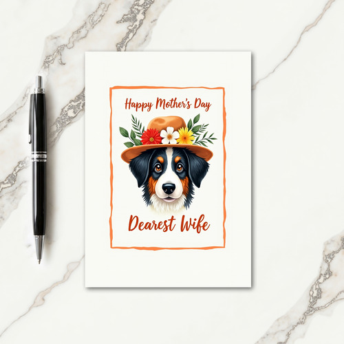 Tricolor Pup Mothers Day Card