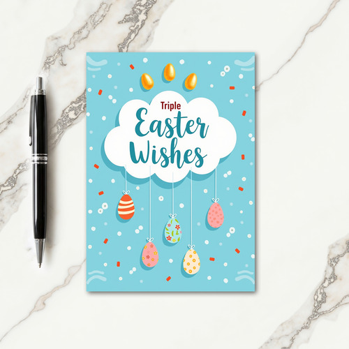 Triple Easter Wishes Card