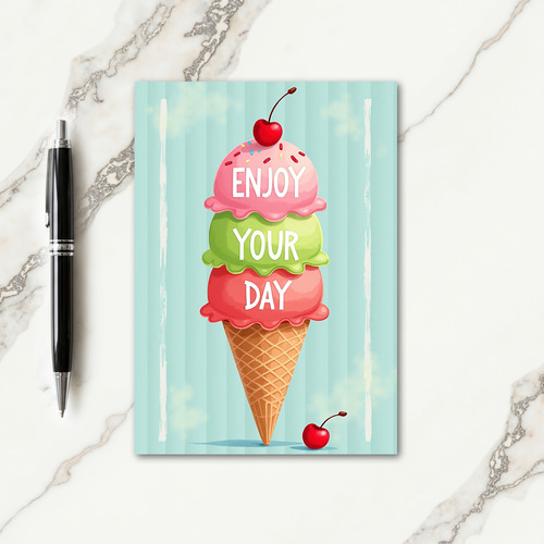 Triple Scoop Birthday Card